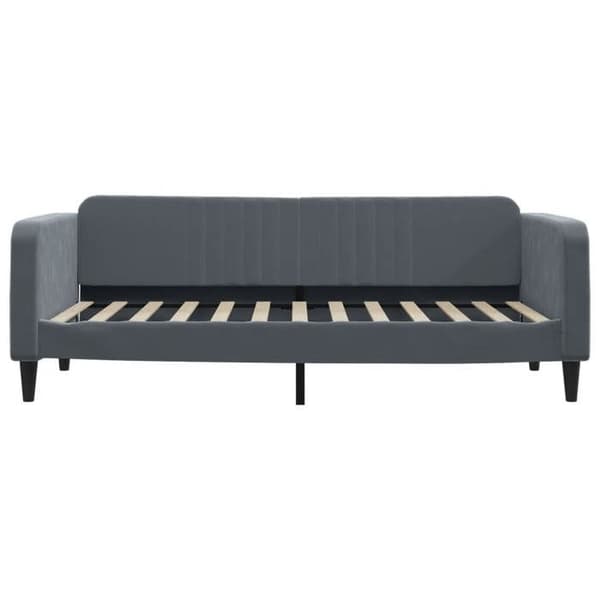 Maison Exclusive - Sängsoffa utan madrass mörkgrå 100x200 cm sammet Mörkgrå