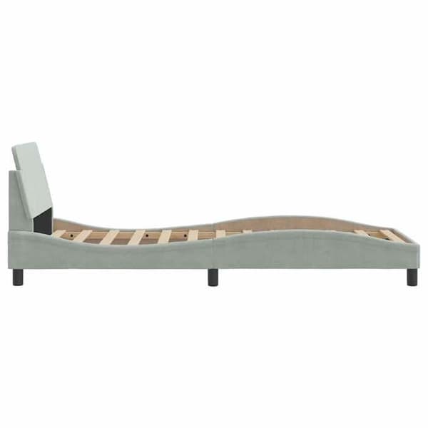 Maison Exclusive - Dover-harmaa sänkykehys 80x200 cm sametti Ljusgrått