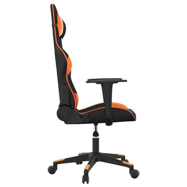 Maison Exclusive - Spilstol i sort og orange kunstlæder
