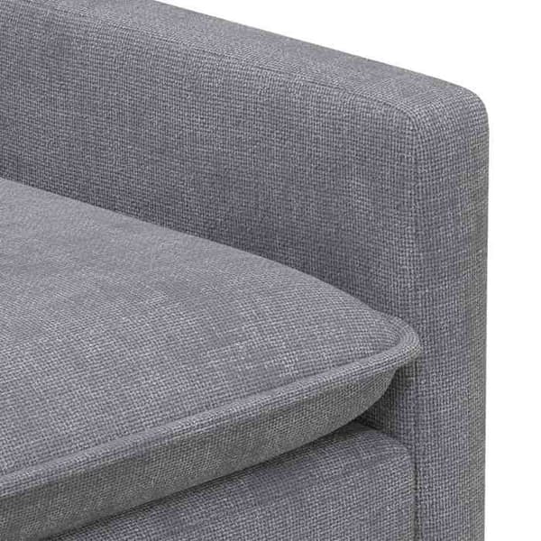Divaani - MAISON EXCLUSIVE - 2-osainen setti - Vaaleanharmaa - Polyesteri - Vankka metallirunko Ljusgrått