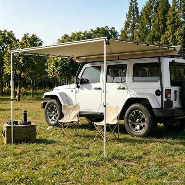 Maison Exclusive - Campingbil och husvagnsmarkis 3x2x2,15 m Beige