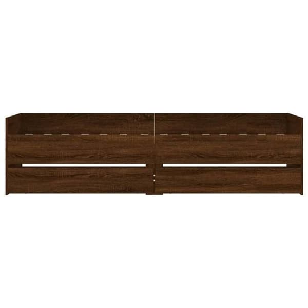 Maison Exclusive - Sengestel uden madras i brunt egetræ 75x190 cm