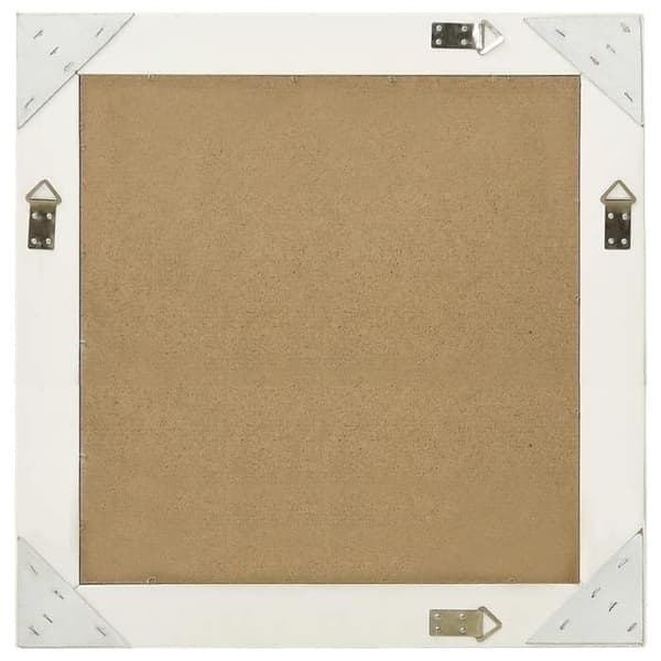 Maison Exclusive - Barockstil väggspegel 60x60 cm Vit Vit