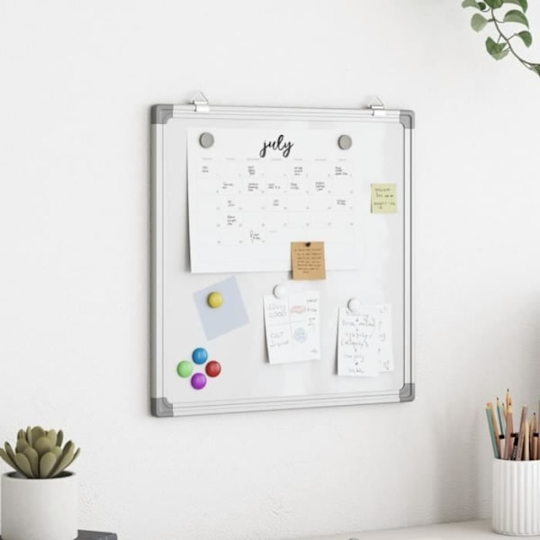 Magnetisk whiteboard 40x40x1,7 cm aluminium0 [cm]