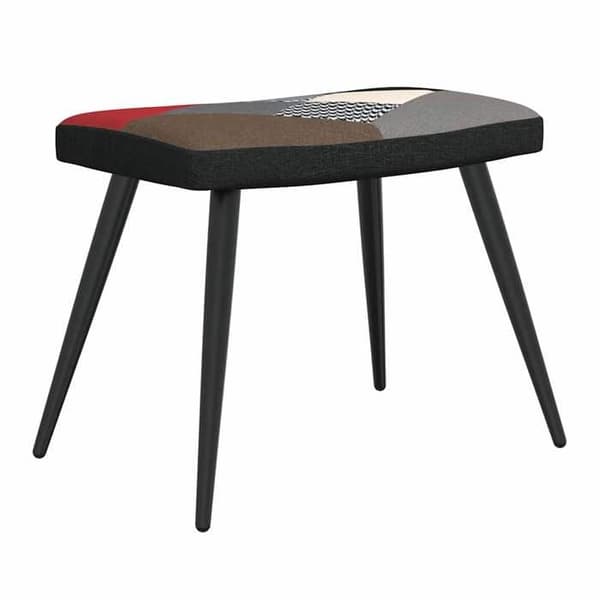 Maison Exclusive - Avkopplingsstol med puff i patchworktyg