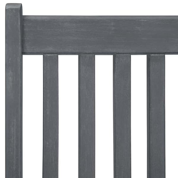 Maison Exclusive - Utomhusmatgrupp 7 delar i solid akaciaträ Grå