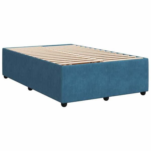 Maison Exclusive - Boxspring seng med madras Blå 120 x 190 cm Velour Blå