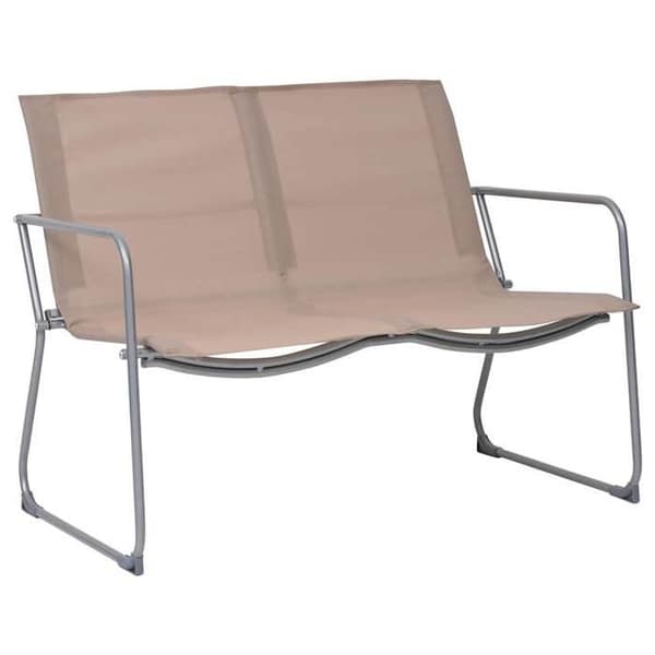 Maison Exclusive - Trädgårdsmöbler 4 delar Tyg och stål Taupe