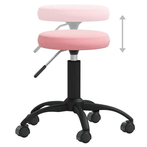 Maison Exclusive - Pink velour kontorstol med drejefunktion