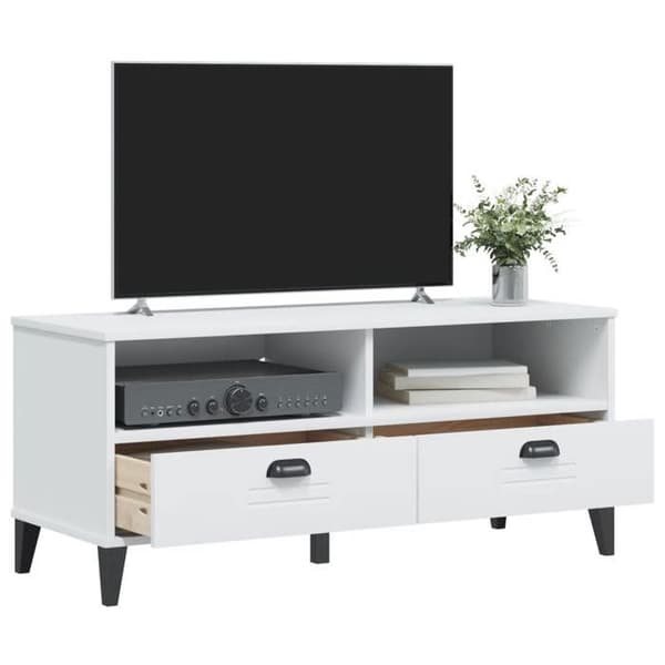 Maison Exclusive - TV-møbel VIKEN hvid ingeniørtræ