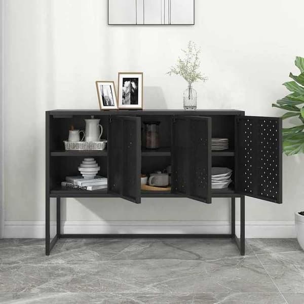 Maison Exclusive - Buffé Svart 105x35x75 cm Stål