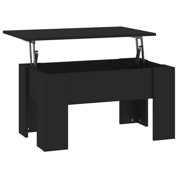 Maison Exclusive - Sort sofabord 79x49x41 cm ingeniørtræ