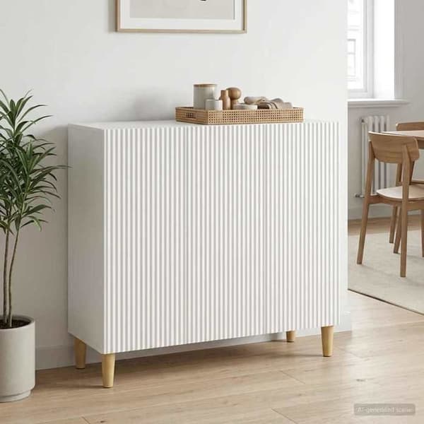Maison Exclusive - Buffé Vit 89 x 34,5 x 80 cm Ingenjörsträ Vit
