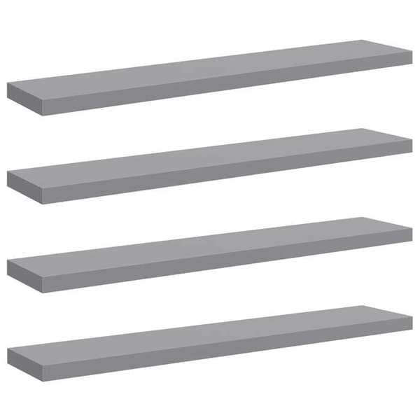 Maison Exclusive - Flydende væghylder 4 stk grå 120x23,5x3,8 cm MDF