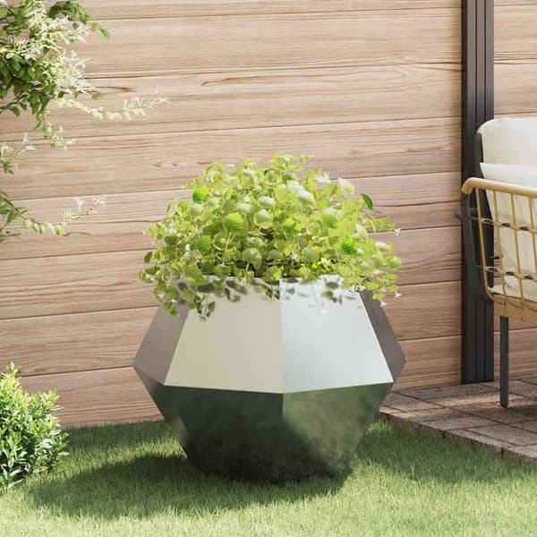 Maison Exclusive - Silverfärgad Planter 75 x 75 x 60 cm Galvaniserat stål