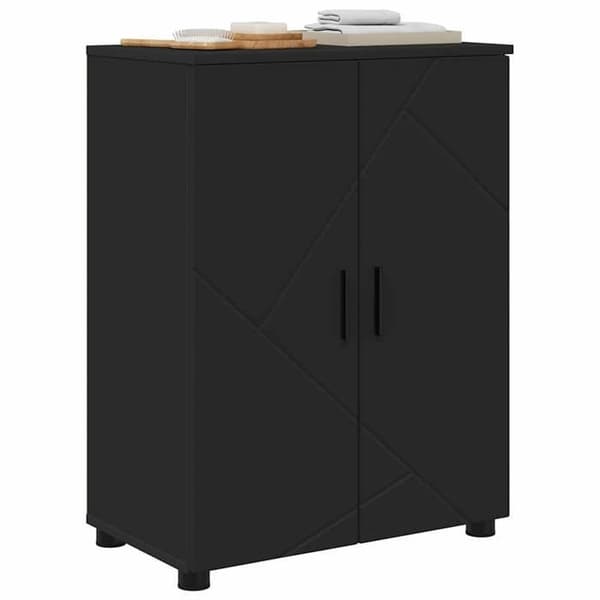 Maison Exclusive - Badeværelsesskab med opbevaring Sort 60 x 35 x 80 cm