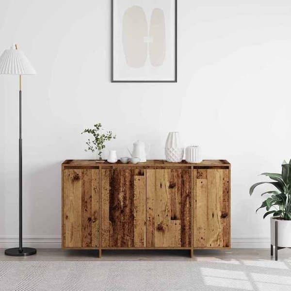Buffet - EKSKLUSIVT HUS - 135 x 41 x 75 cm - Ingeniørtræ - Svingdøre - Stort opbevaring