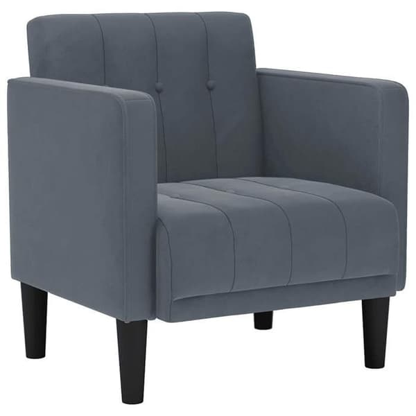 Maison Exclusive - Stol med armlæn i mørkegrå velour 53 cm