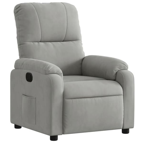 Maison Exclusive - Grå lys mikrofiber lænestol