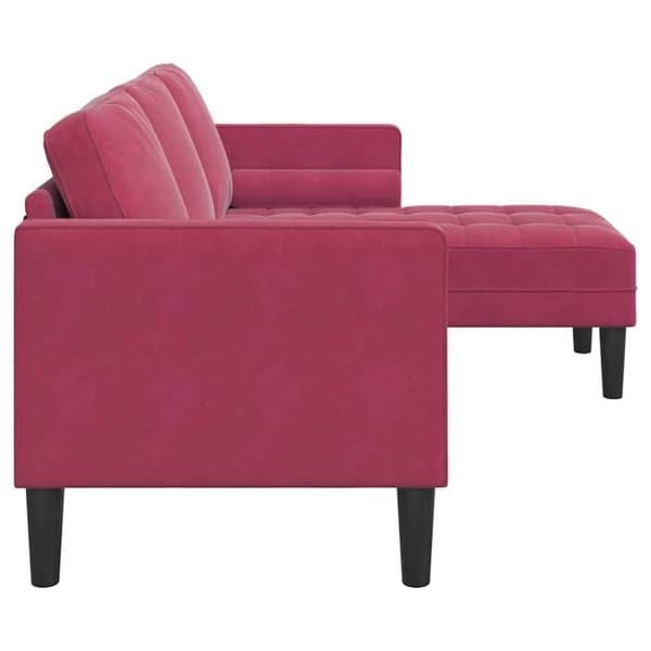 Maison Exclusive - Soffgrupp med kuddar Bordeaux Polyester Bordeaux