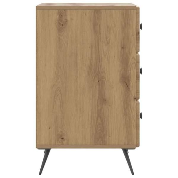 Maison Exclusive - Natbord i håndlavet egetræ 43 x 41 x 66,5 cm