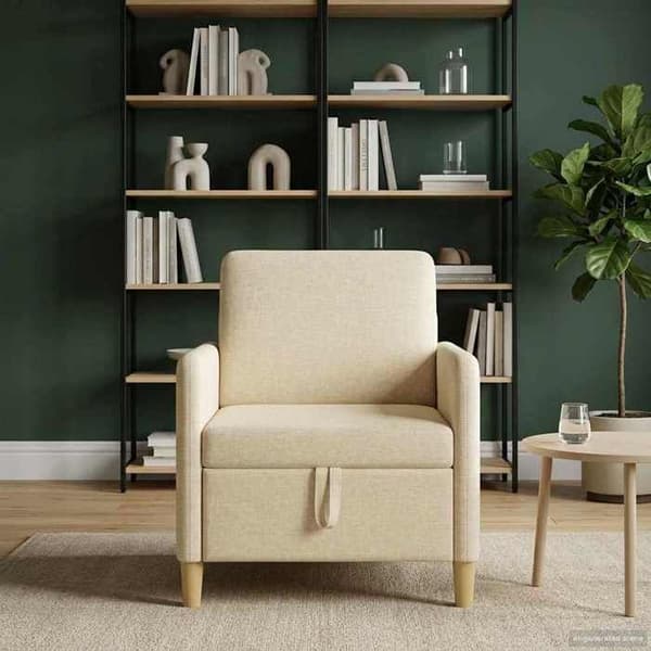 Maison Exclusive - Soffa med förvaring Creme 72 x 78 x 87 cm Polyester Grädde