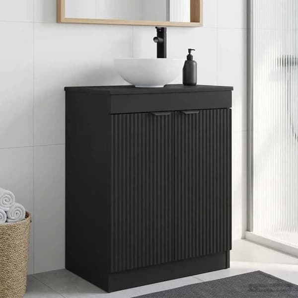 Maison Exclusive - Badeværelsesmøbel med sort vask 54 x 35 x 83 cm