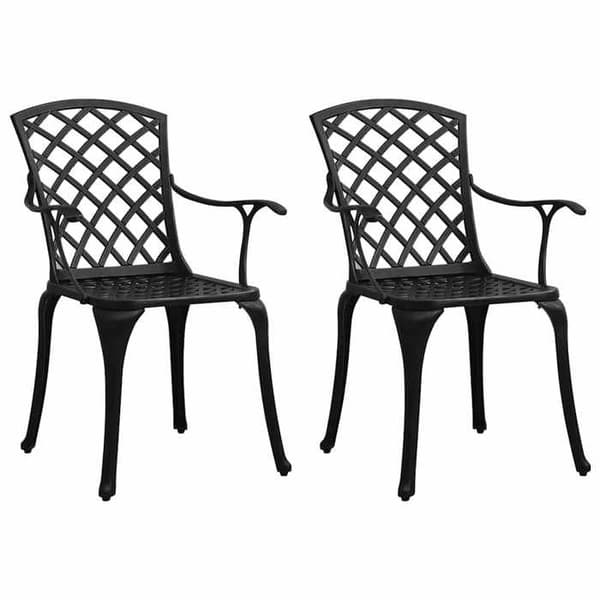Maison Exclusive - Bistro sæt 3 stk Aluminium støbt Sort Svart