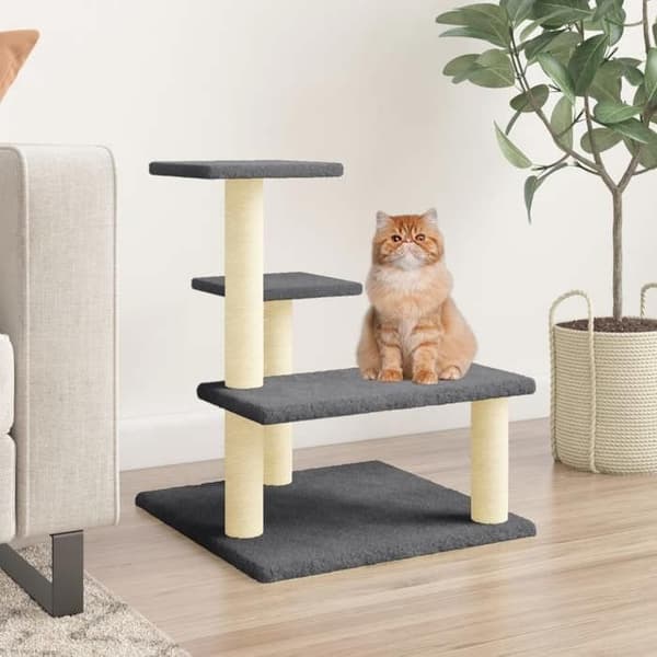 Maison Exclusive - Kattekradse med sisal i mørkegrå 61 cm Mörkgrå