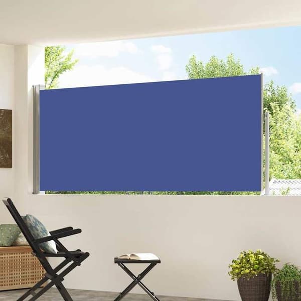 Maison Exclusive - Fällbart sidotak 117x314 cm Blå