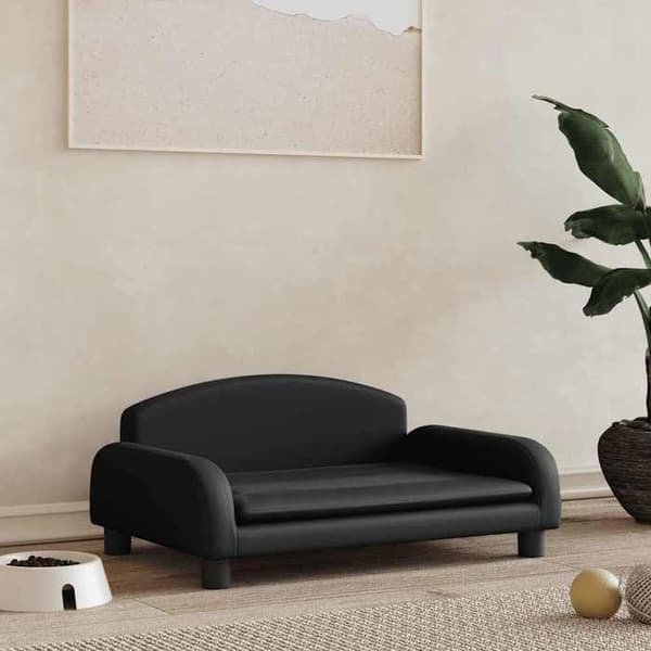 Maison Exclusive - Sort hundeseng 70x45x30 cm i kunstlæder Svart