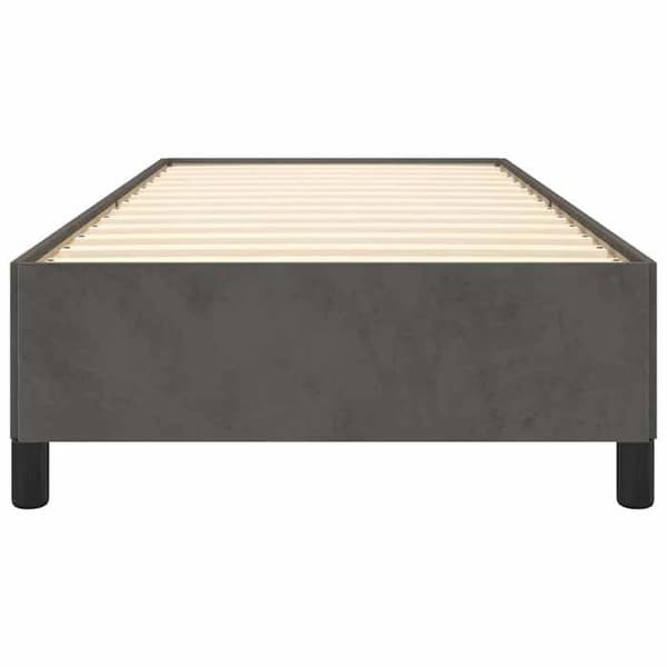 Maison Exclusive - Sängram utan madrass mörkgrå 80x200 cm sammet
