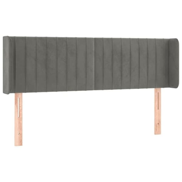 Maison Exclusive - LED-päätyharso Vaaleanharmaa 147x16x78/88 cm Sametti ljusgrått