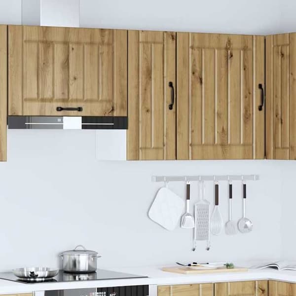 Maison Exclusive - Vægskab til køkken Lucca i håndlavet egetræ, ingeniørtræ Ek