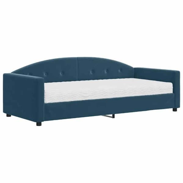 Maison Exclusive - Dagbädd med blå madrass 90x200 cm sammet Blå