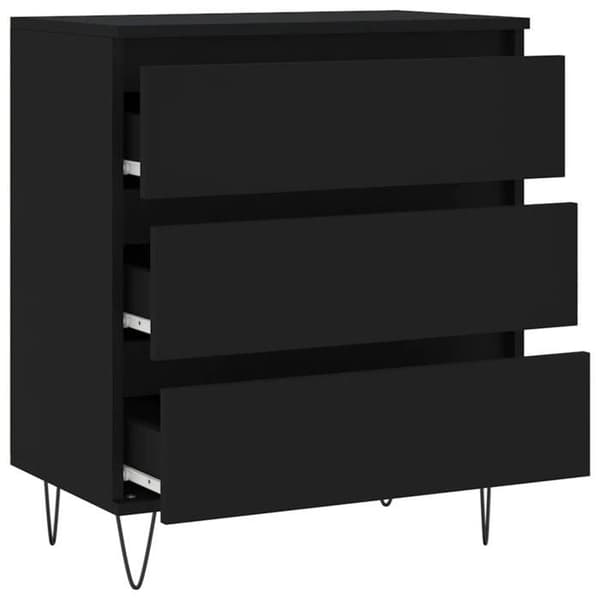 Maison Exclusive - Buffé Svart 60x35x70 cm Ingenjörsträ