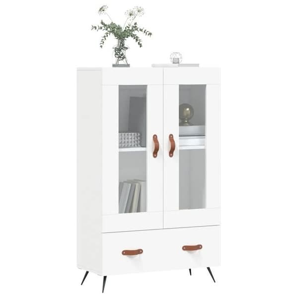 Maison Exclusive - Buffé hög vit 69,5x31x115 cm ingenjörsträ