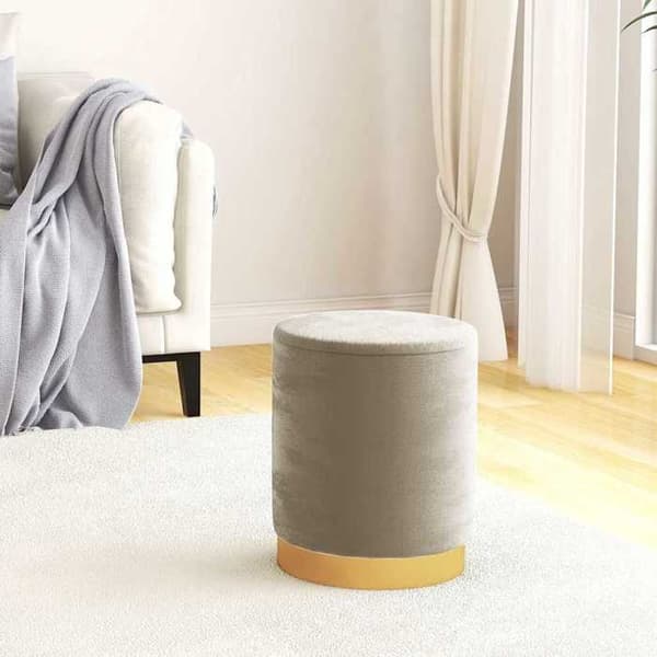 Maison Exclusive - Rund förvaringspall Mörkgrå Sammet 31 x 37 cm Mörkgrå