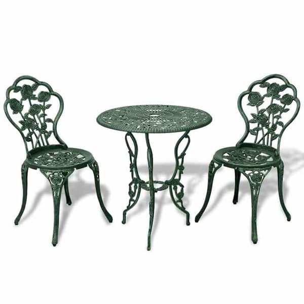 Maison Exclusive - Bistro sæt 3 stk Aluminium støbt Grøn