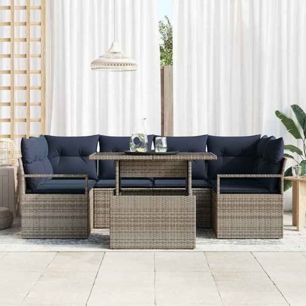 Maison Exclusive - 7-osainen puutarhakalustesarja 6-hengen