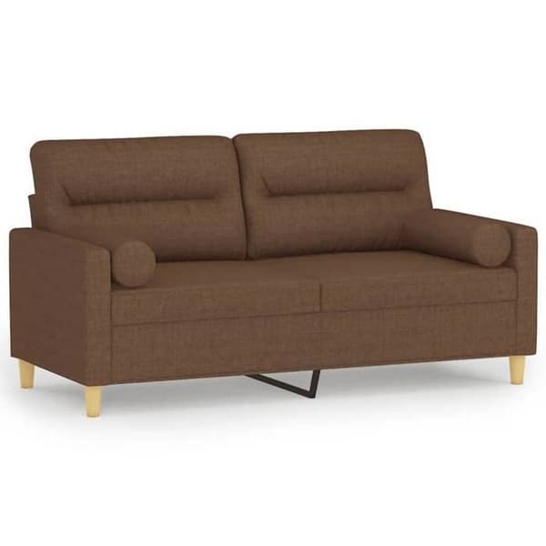 Soffa 2 platser - Maison Exclusive - Brun - Tyg 100% polyester - Robust metallram brun