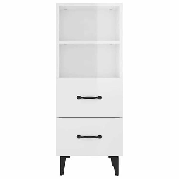 Maison Exclusive - Buffé Vit glänsande 34,5x34x90 cm Ingenjörsträ