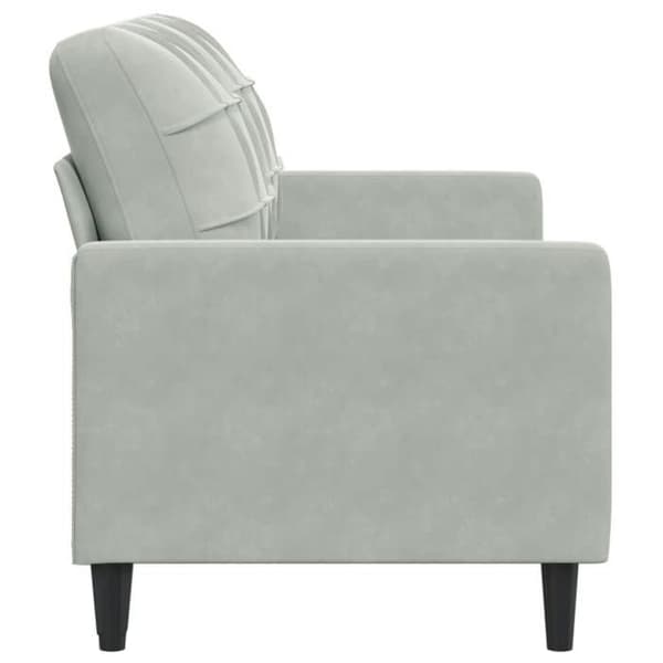 Maison Exclusive - Vaaleanharmaa 2-paikkainen sohva 140 cm Sametti Ljusgrått