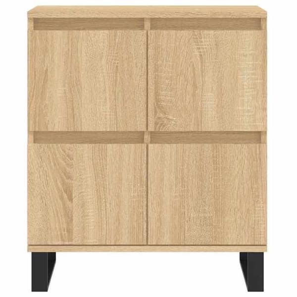 Maison Exclusive - Buffeter 2 stk. egetræ sonoma ingeniørtræ Sonoma ek