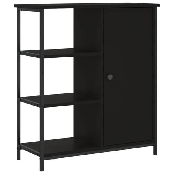 Maison Exclusive - Sort buffet 70x30x80 cm ingeniørtræ