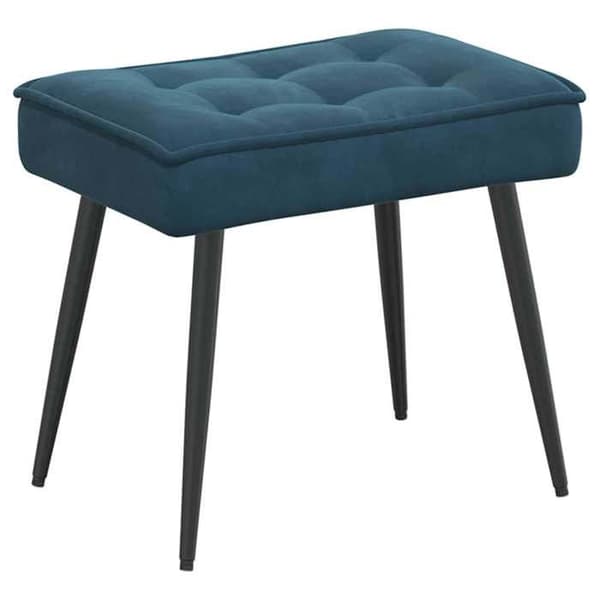 Maison Exclusive - Afslapningsstol med skammel Blå Velour