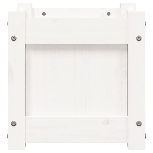 Maison Exclusive - Blomkrukor 2 st vit massiv furu