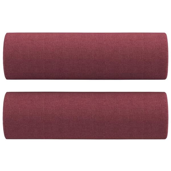 Maison Exclusive - Sæt af 3 sofaer med bordeaux røde puder i stof