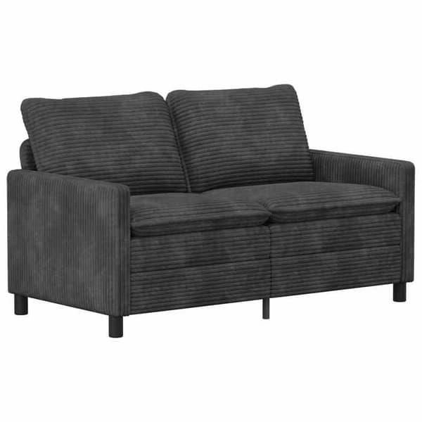 Maison Exclusive - 2-delars soffgrupp i mörkgrå polyester