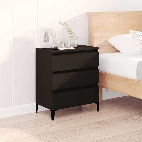Maison Exclusive - Buffet Sort 60x35x70 cm Ingeniørtræ